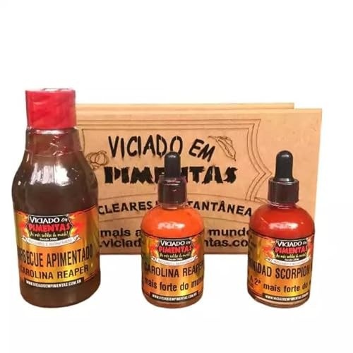 Kit Molho De Pimentas Natural Sem Glúten + Ardida Do Mundo e Barbecue