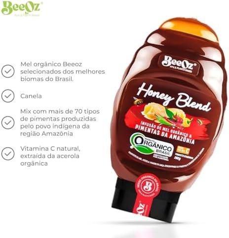 Honey Blend - Infusão de Mel Orgânico e Mix de 70 Pimentas da Amazônia