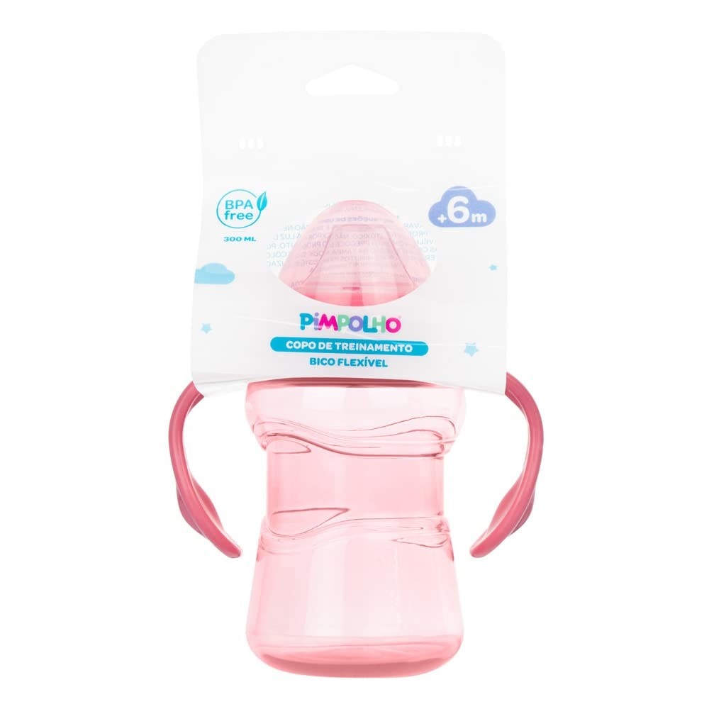 Pimpolho Copo com Alça e Tampa 300ml - Estilo Feminino | Bebida Refrescante e Elegante