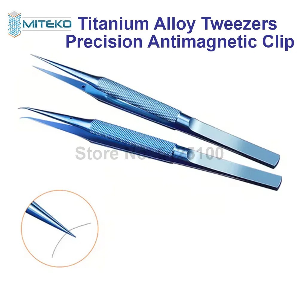Pinça de Precisão: Titânio & Aço Inox 0.15mm