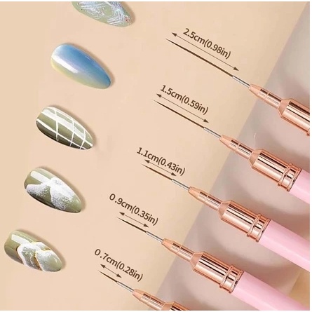 Pincéis Unha Gel UV: Kit Completo com 5 Pincéis!