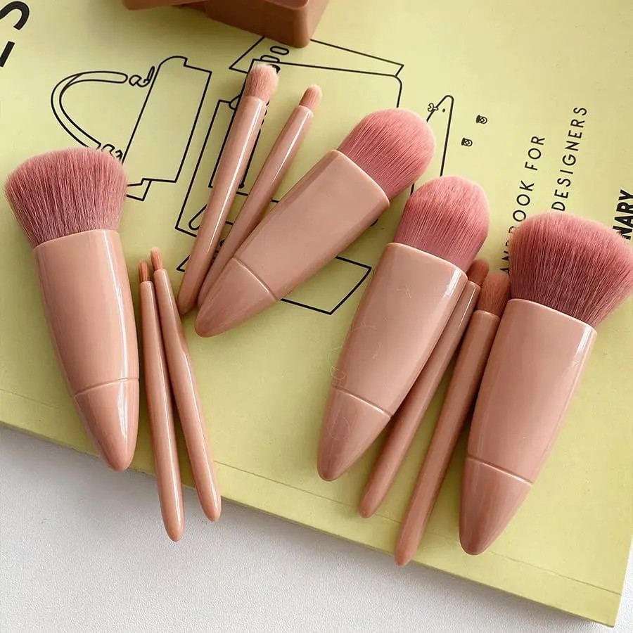 Pincéis de Maquiagem Macios + Mini Espelho Jinfei