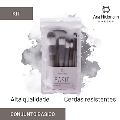 Pincéis Maquiagem Ana Hickmann: Kit Básico 7 Peças