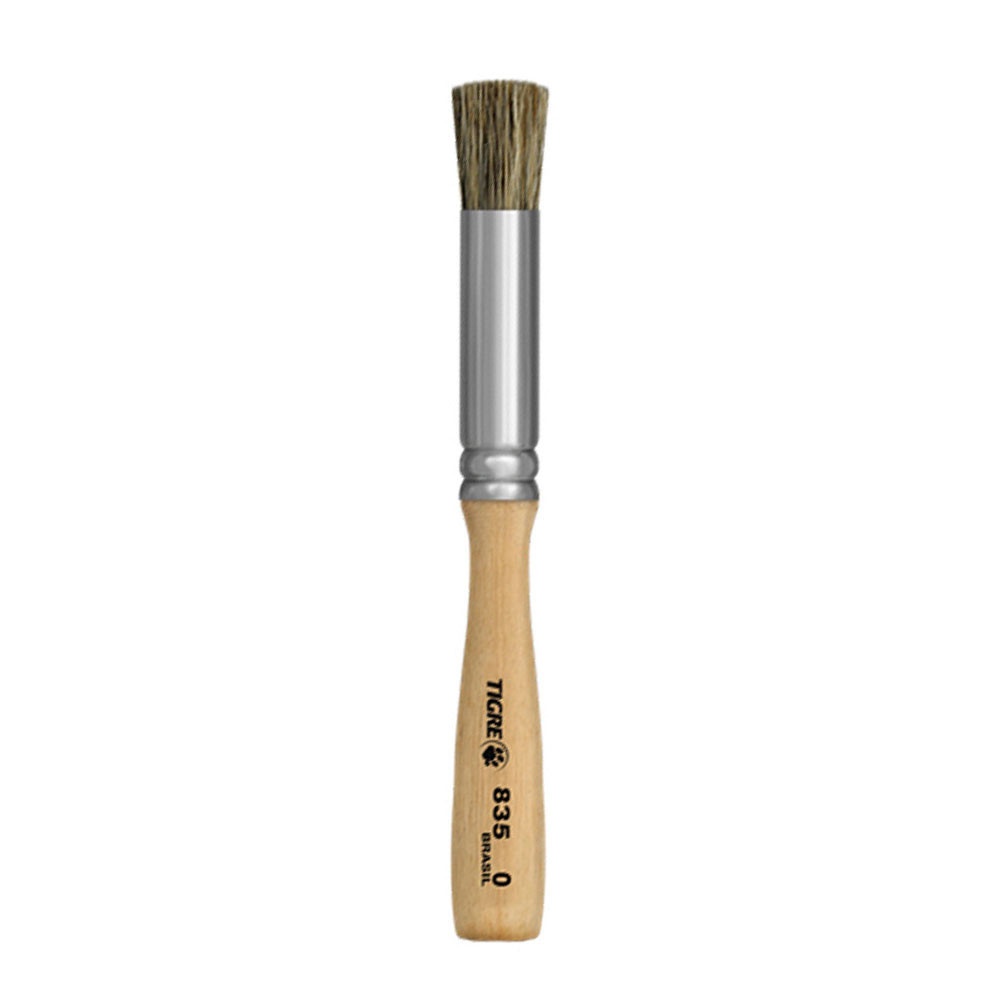 Pincel Broxinha 835/0 Tigre: Cerdas Gris e Acabamento Perfeito