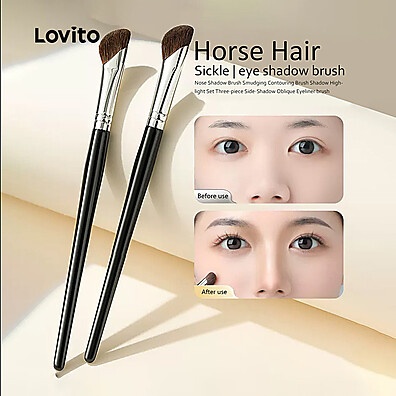 Pincel de Sombra Lovito: Cabelo de Cavalo Premium
