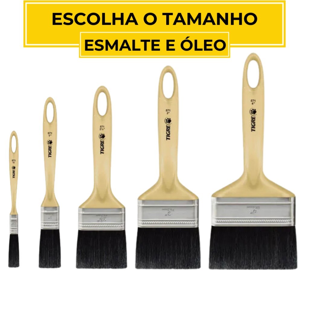 Pincel Trincha Dupla Tigre 571: Qualidade Premium
