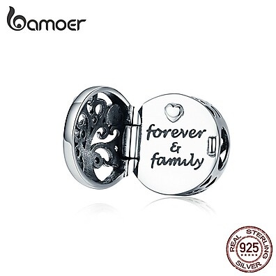 Pingente Bamoer Engrave Aberto Redondo - Prata 925