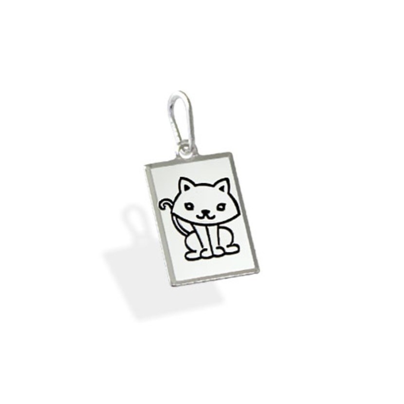 Pingente Gato Patinha Prata 925: Charme Felino!