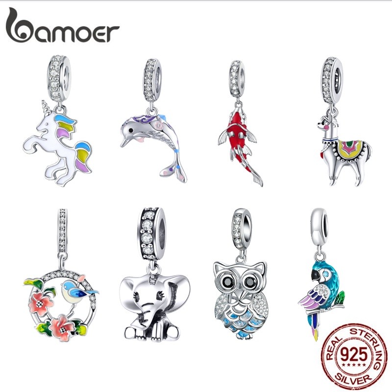 Pingente Peixe Ave em Prata 925 - Charme Encantador para Pulseiras e Colares