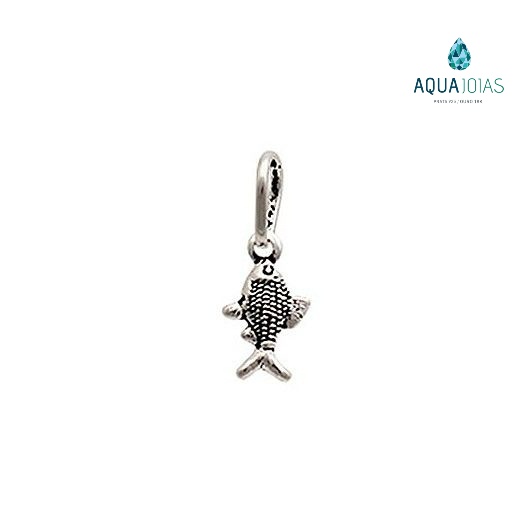 Pingente Peixe em Prata 925: Miniatura Bali