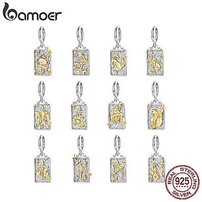 Pingente Zodíaco Prata 925 Bamoer – Crie Sua Pulseira Única!