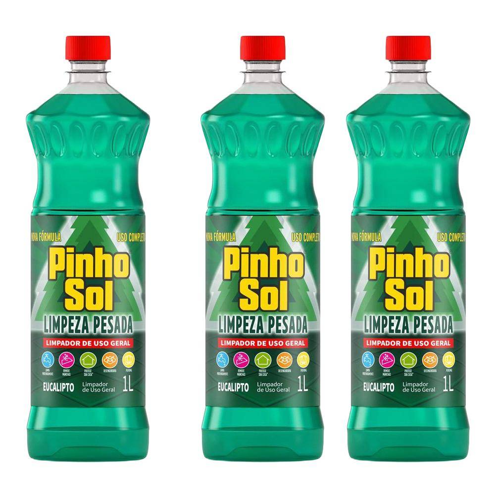 Pinho Sol Limpeza Pesada: Kit 3L Eucalipto