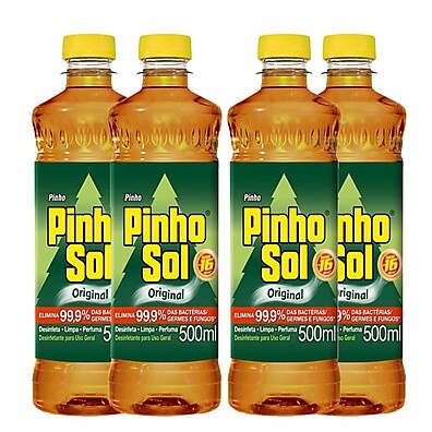 Pinho Sol Original: Kit com 4 Desinfetantes 500ml