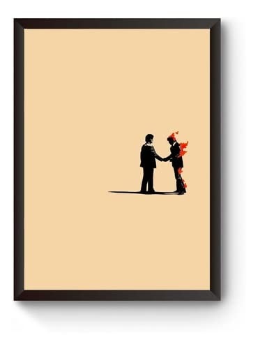 Quadro Arte Minimalista Pink Floyd - Poster Moldurado para Decoração Moderna