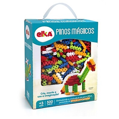 Pinos Mágicos Elka: 500 Peças para Criar e Aprender!
