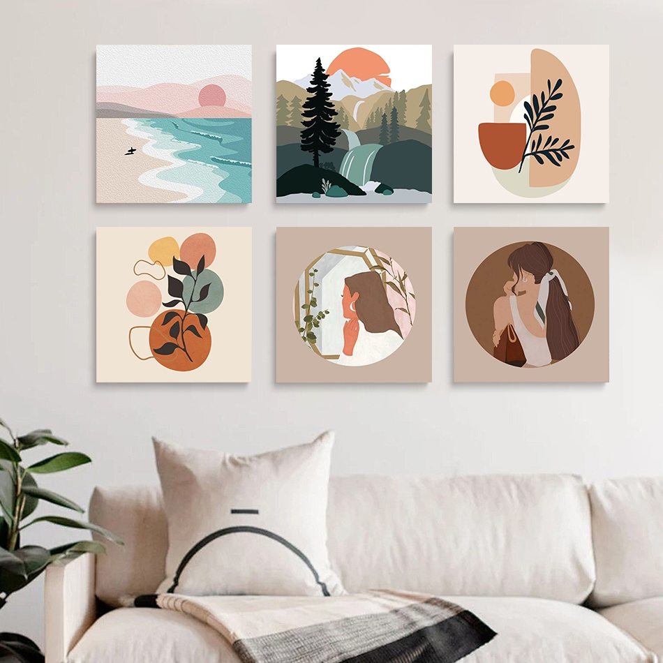 Pintura por Números 20x20cm com Moldura: Decore Sua Casa com Arte DIY