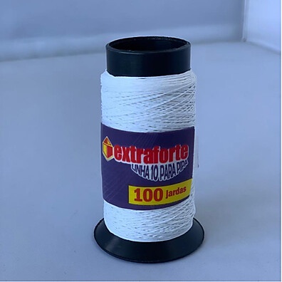 Linha 100% Algodão Glacê - Fio 10 Extra Forte para Pipas