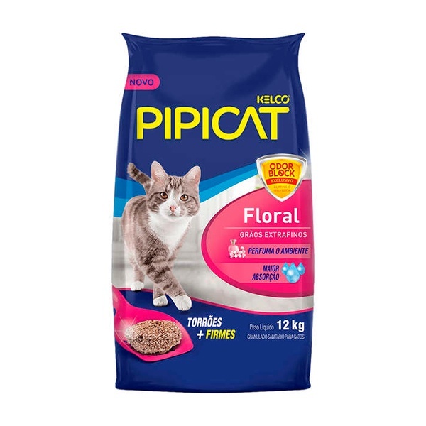 Pipicat Floral 12kg: Areia Ideal para Gatos