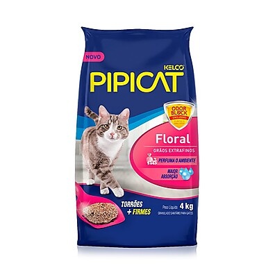 Pipicat Floral 4kg: Areia Higiênica Perfumada