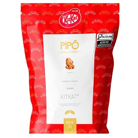Pipoca Gourmet KitKat Pipó: Irresistível 70g!