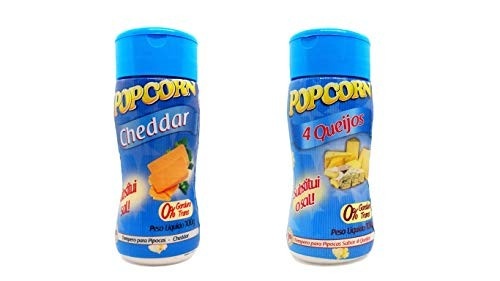 Temperos P/ Pipoca Popcorn Cx 12 Frascos. 6 Cheddar - 6 4 Queijos