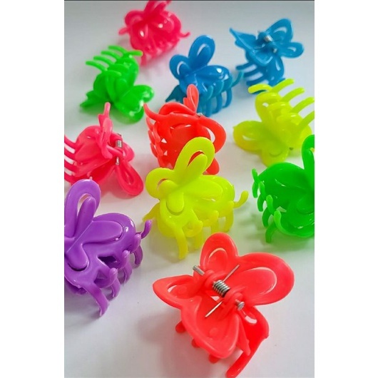 Piranha de Cabelo Borboleta Pequena – 12 Unidades