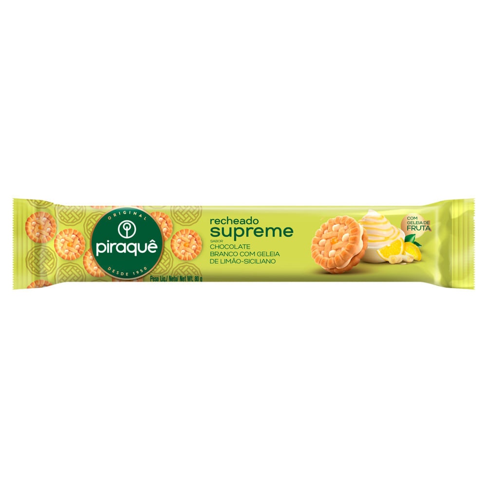 Piraquê Supreme: Chocolate Branco & Limão Siciliano