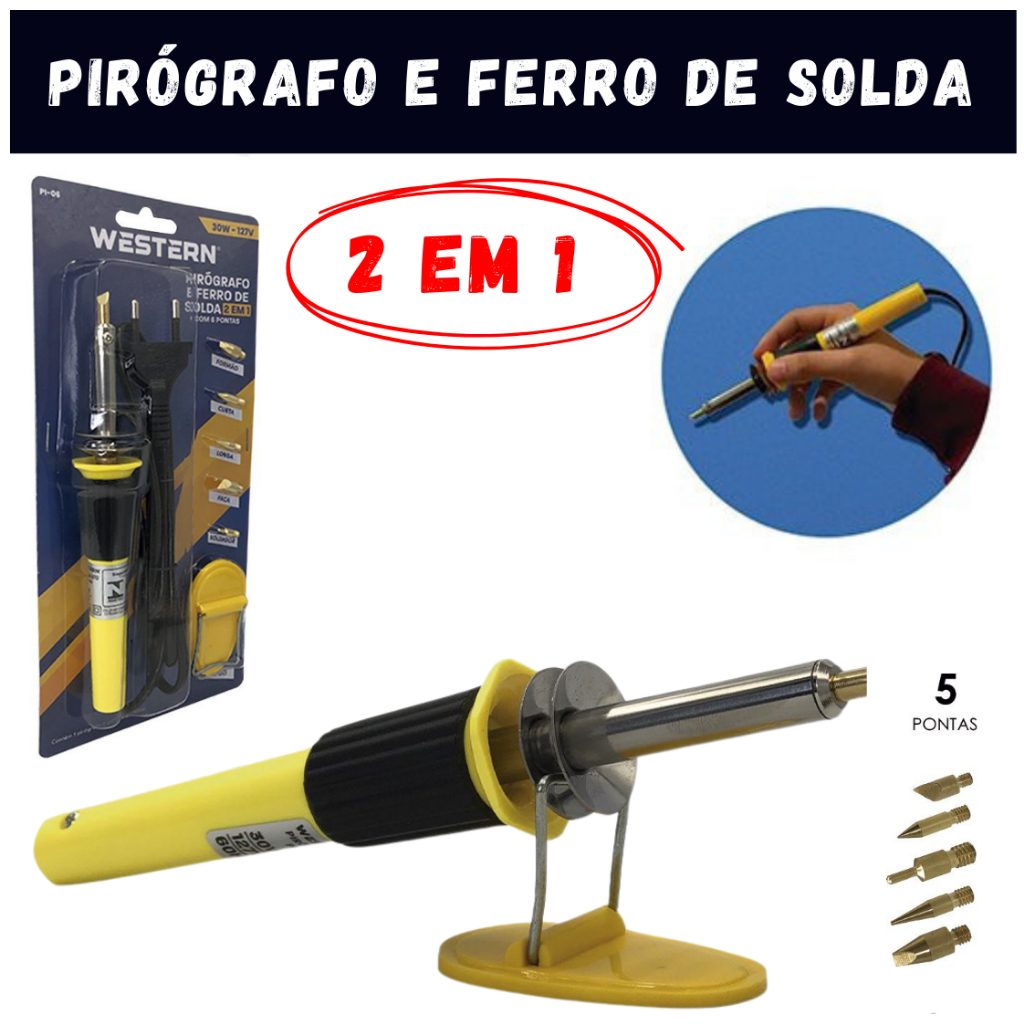 Pirógrafo e Solda 2 em 1: Arte e Reparo!