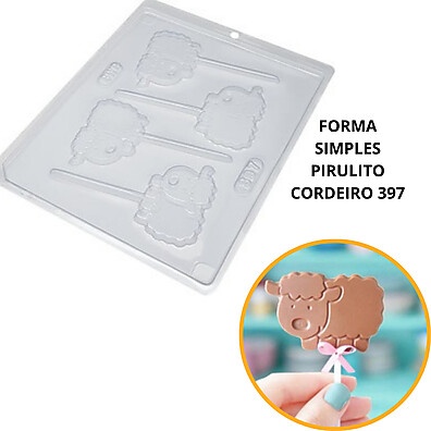 Pirulito Cordeiro 397 em Acetato para Chocolate de Páscoa