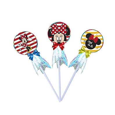 Pirulito Minnie Mouse: 10 Unidades para Festa!