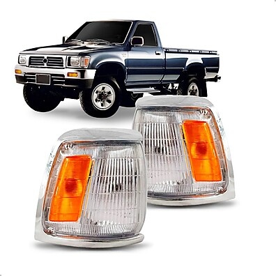 Pisca Seta Hilux 4x4: Aro Cromado Largo (92-01)