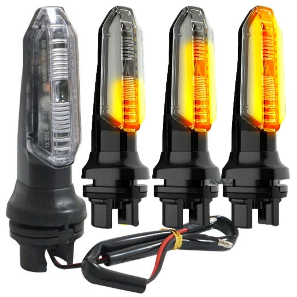 Kit 4 Piscas de LED Seta Sequencial Stallion para Moto Honda: Twister, Titan, Fan, Star 160 - Design Moderno e Segurança