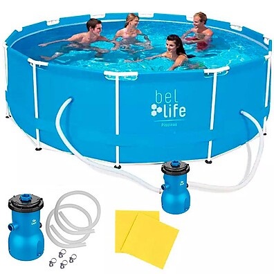 Piscina 7000L com Bomba: Diversão Garantida!