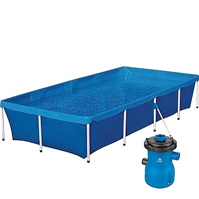 Piscina com Armação 3.000L + Bomba BEL – Diversão Garantida