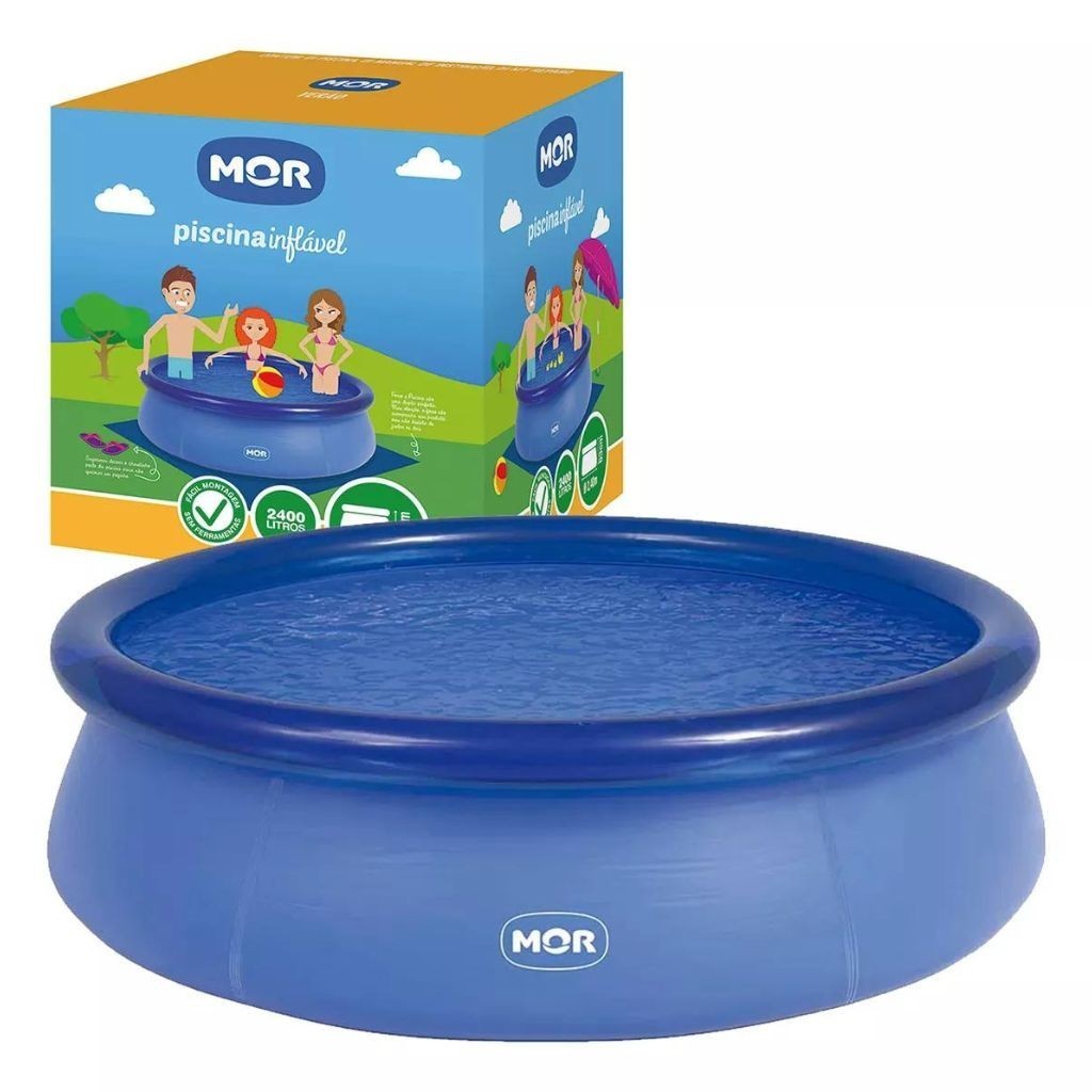 Piscina Inflável 2400L Mor: Diversão Segura!