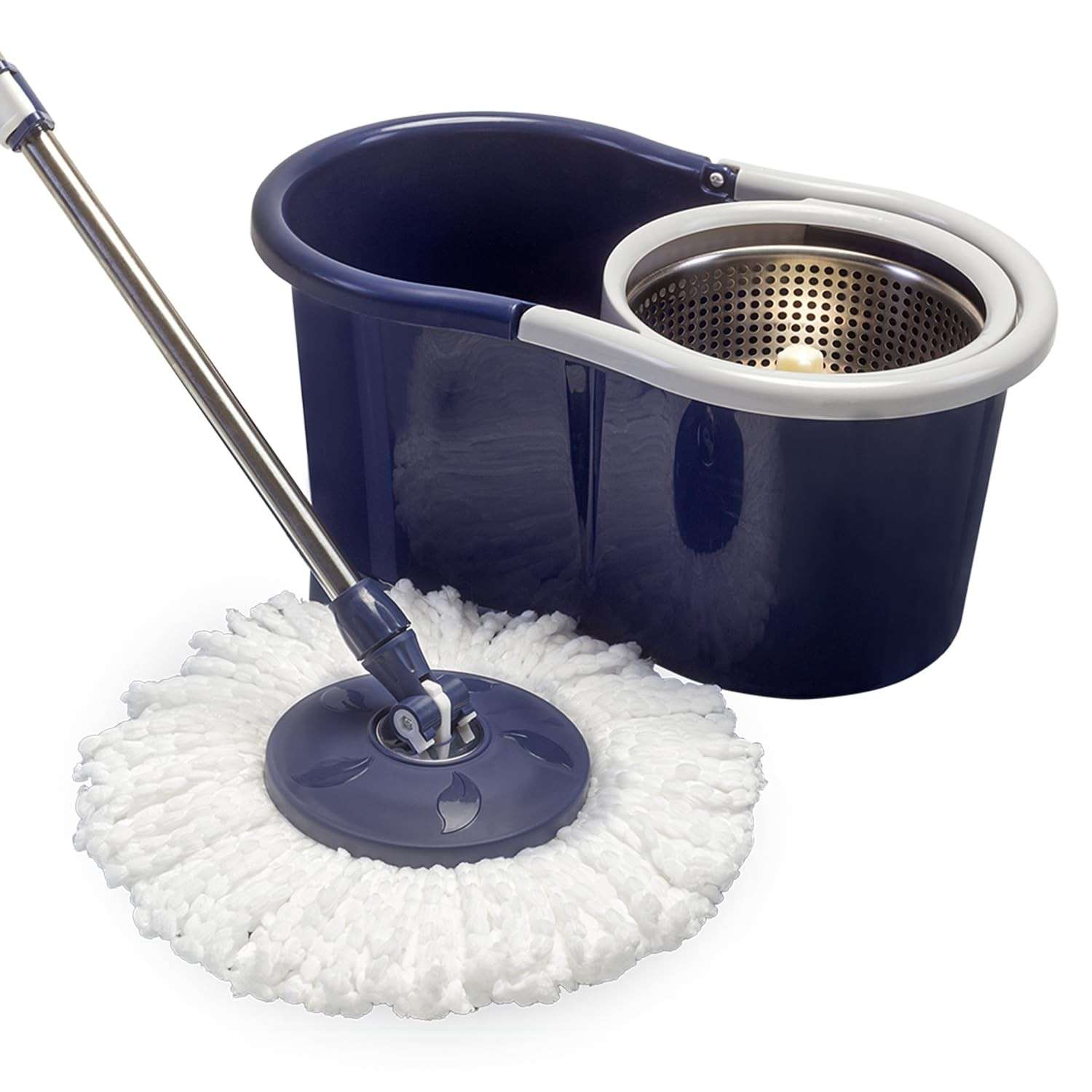 Mop Giratório Tornado Inox 360° - Limpeza Eficiente e Sem Esforço para Todos os Pisos