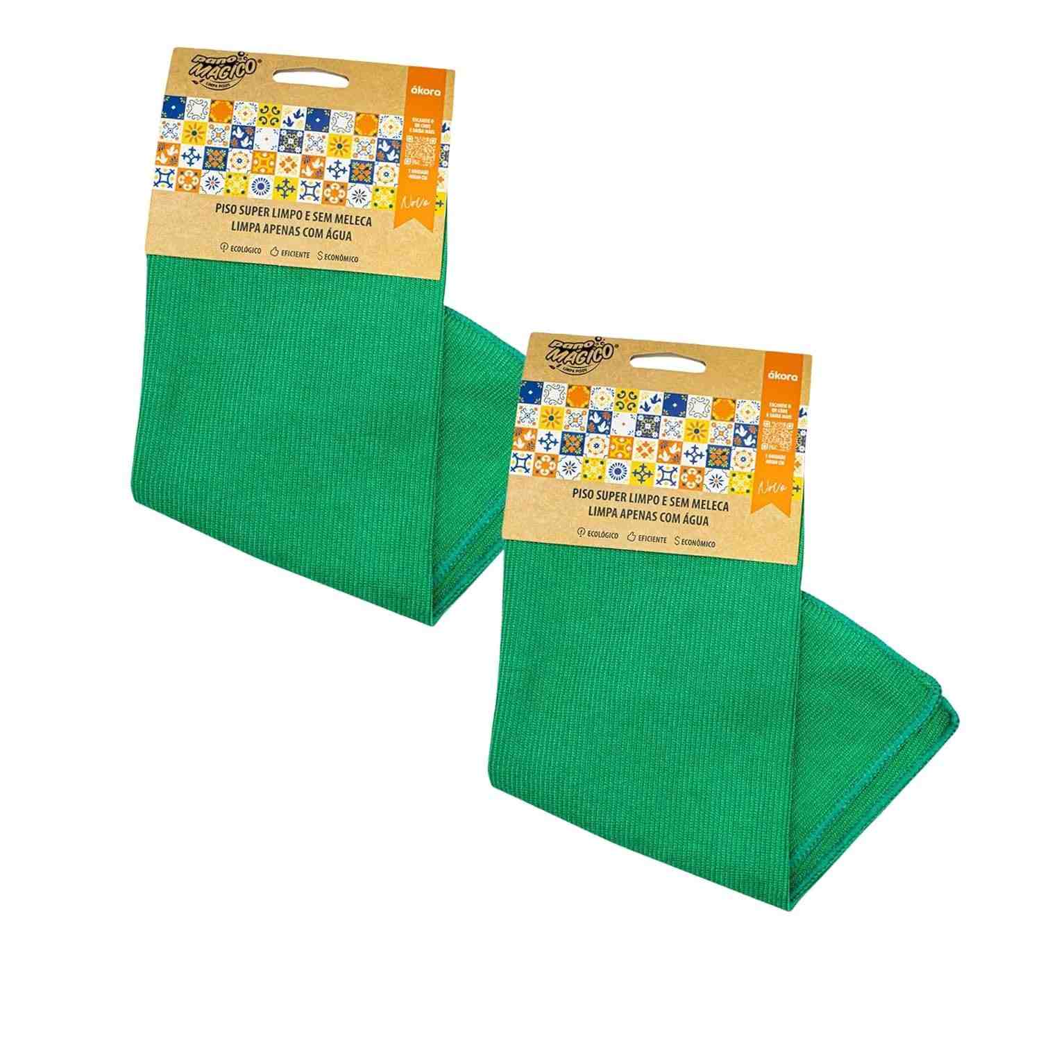 Kit 2 Panos de Chão Limpa Pisos 60x40 - ÁKORA BRASIL | Pano Mágico para Limpeza Superior