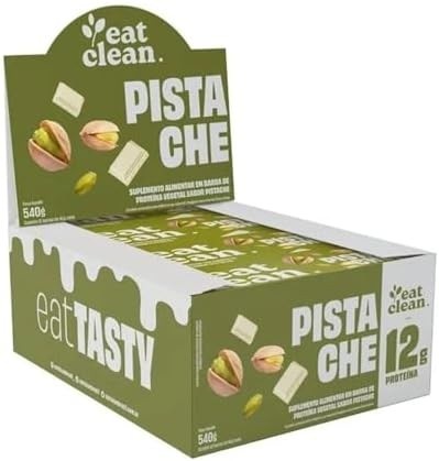 Barrinha de Proteina - 12 Barras 45g Pistache - Eat Clean
