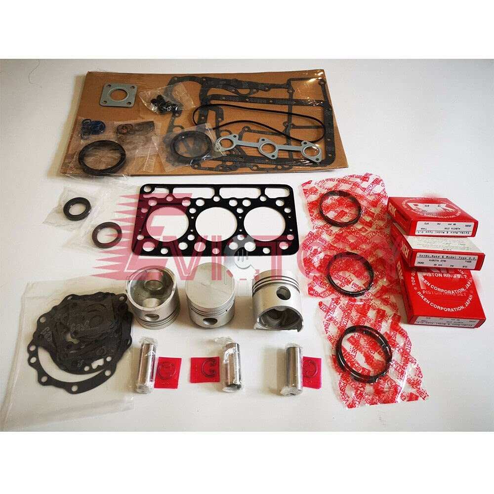 Kit Completo de Reconstrução Overhaul Kubota D850: Pistões, Anéis e Junta da Cabeça de Alta Performance