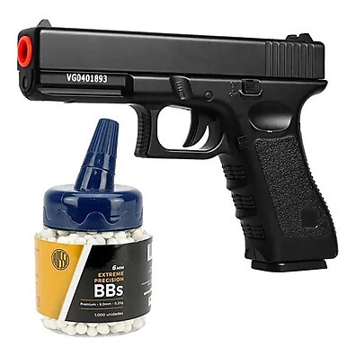 Pistola Airsoft Vigor GK-V20: Full Metal e 1000 BBs