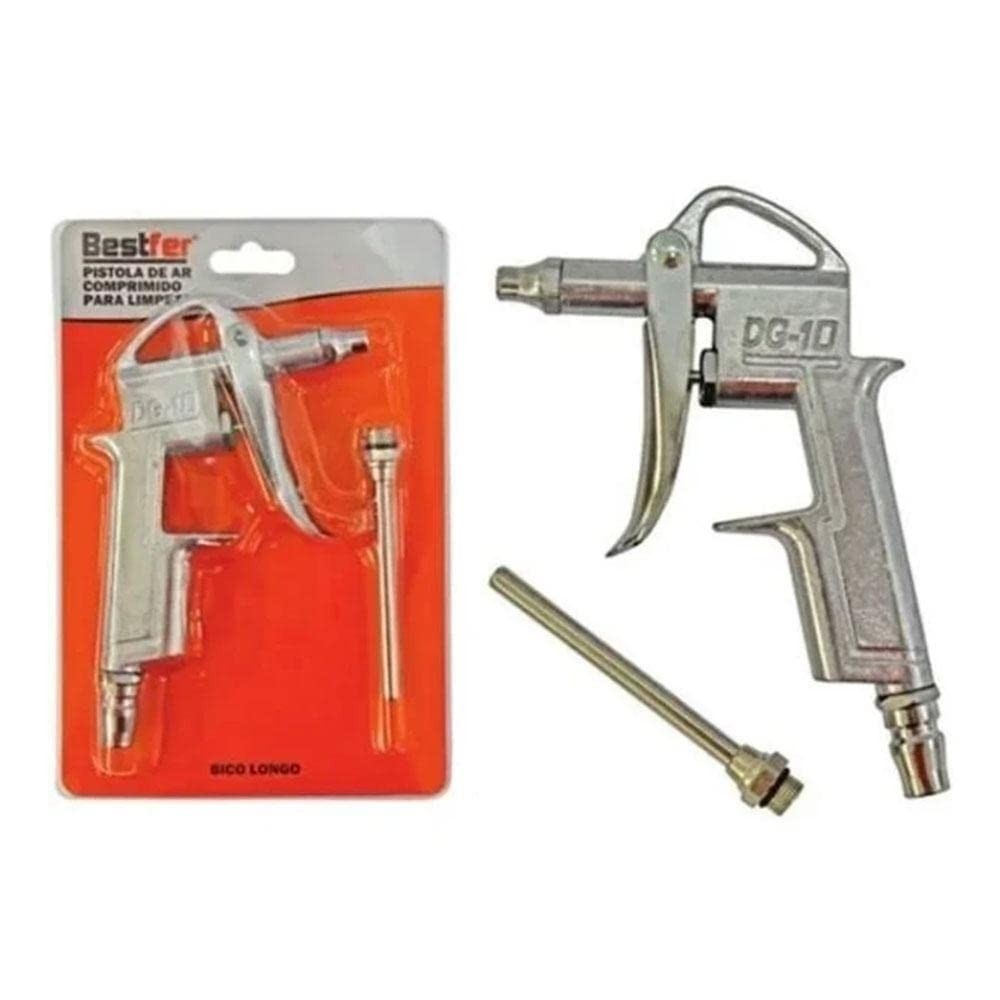 Pistola de Ar Comprimido DG 10 Bico Longo: Limpeza Profissional e Eficiente