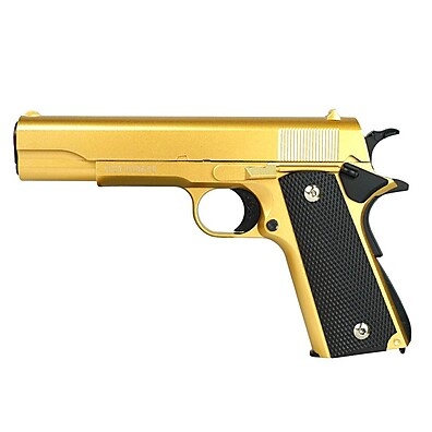 Pistola de Airsoft 1911 Rossi: Gold, 6mm e Potência!