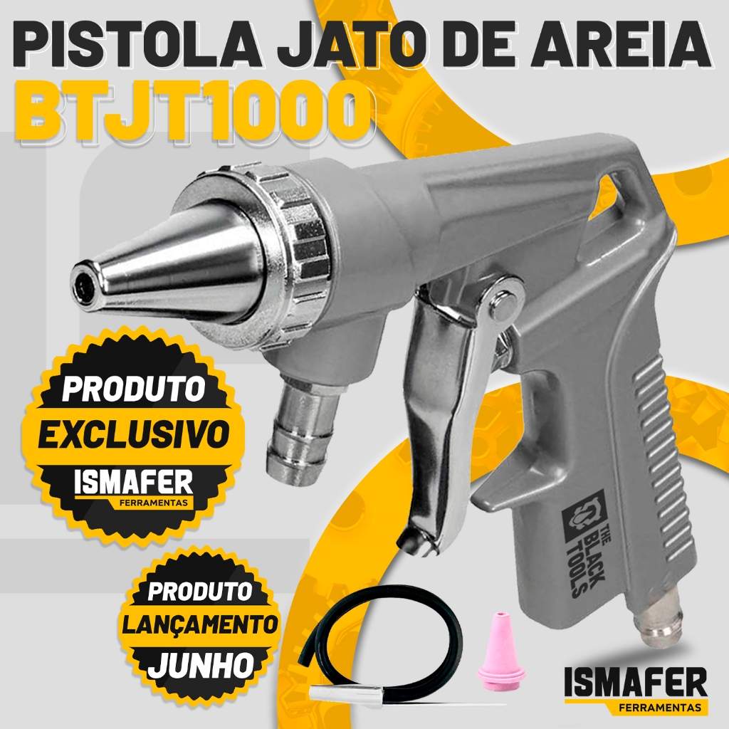 Pistola de Jateamento de Areia Profissional The Black Tools: Potência e Precisão na Limpeza de Superfícies