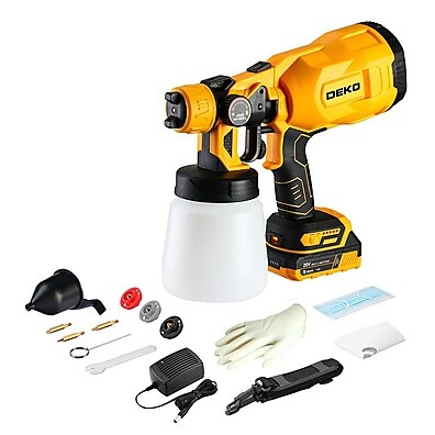 Pistola de Pintura 20V Sem Fio: 800ml com 3 Bicos e Bateria