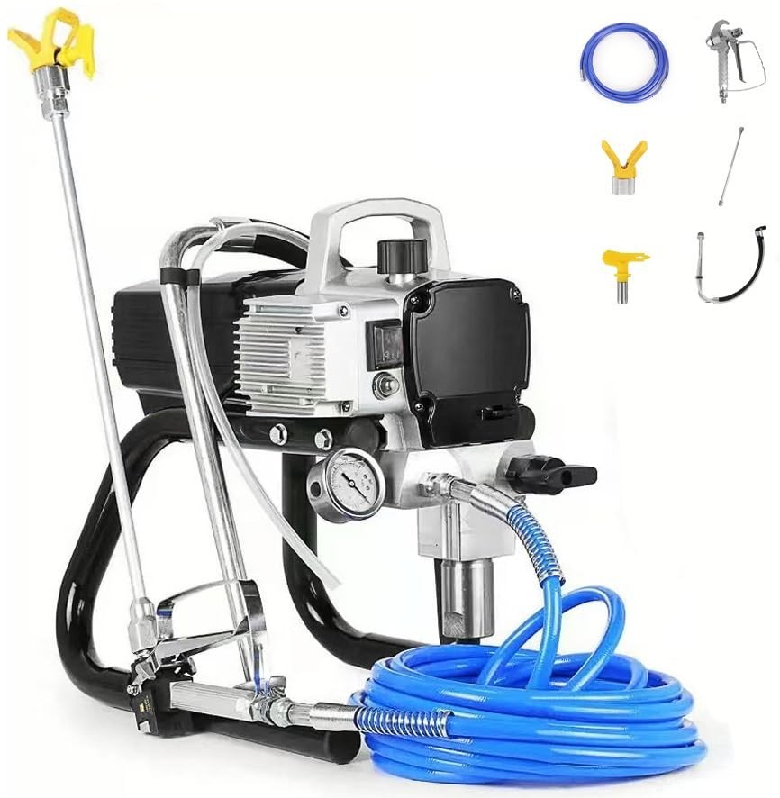 Pistola de Pintura Airless 3700W: Compressor de Ar Profissional com Bateria para Pintura Uniforme e Rápida