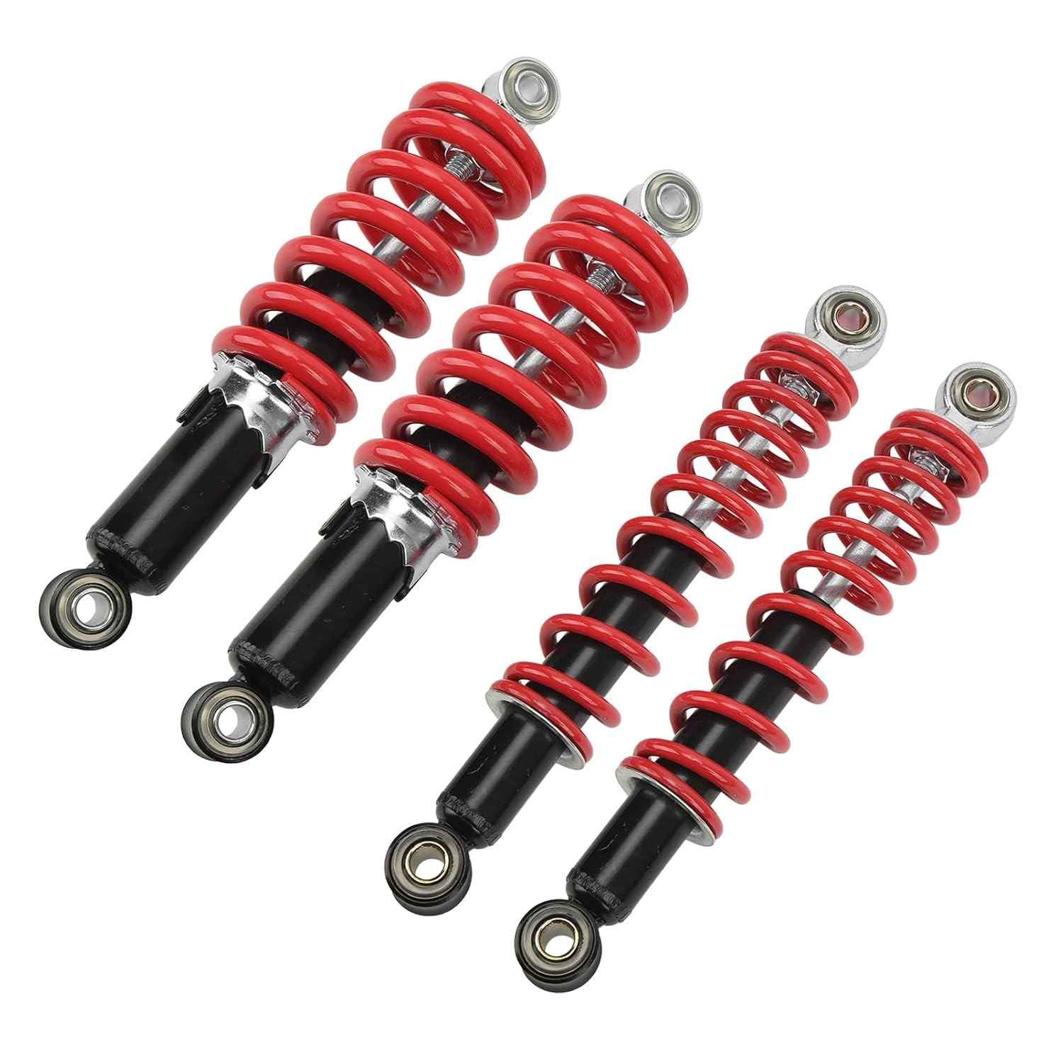 Amortecedor de Mola 250mm Ajustável para Dirt Pit Bike, ATV e Go Kart - Kit 4 Peças