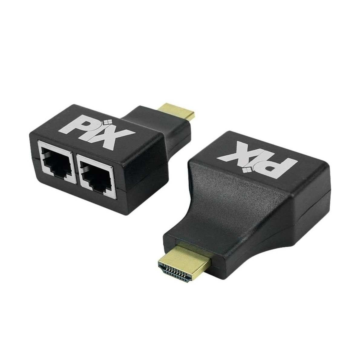 Extensor HDMI Pix Plug Via Cat5E/Cat6 - Alcance de 20 Metros