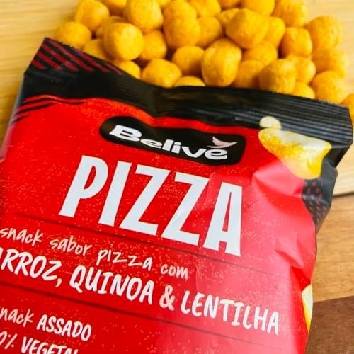 Belive Snack Multigrãos Sabor Pizza Margherita Snack Saudável Sem Glúten Sem Lactose 35G