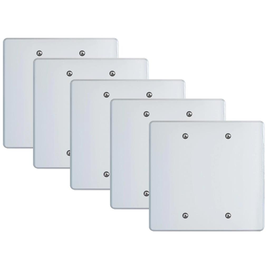 Placa Cega 4x4 Cinza: Kit 5 Unidades Building