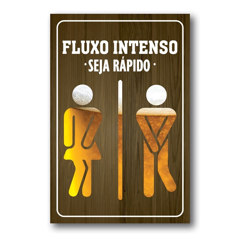Placa Cerveja Fluxo Intenso: Toque Divertido!